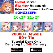 [EN] Priconne Princess Connect Re:Dive 16x3* Starter Account 50+Tix 78000+Jewe picture