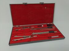 Vintage Drafting Tools Instruments Set Germany Grey Box Teledyne Post Incomplete picture