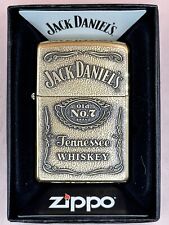 Vintage 2012 Jack Daniel’s Whiskey Label Emblem Brass Zippo NEW picture