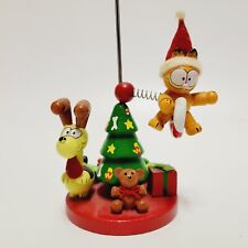 Garfield Christmas Tree Pole Bouncer Toy Decoration Odie Pooky Vtg Dakin 1981 picture