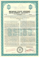 Michigan State Housing Development Authority - Specimen Stocks & Bonds picture