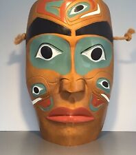 CONTEMPORARY CANADIAN NATIVE INDIAN  PAINTED MASK NWT - REPLICA picture