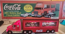 Vintage 2001 Coca-Cola Holiday Dual Classic SEMI Carrier In Box. Complete Works picture