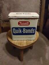 Vintage Rexall Quick-Band 47 Assorted Flesh Colored Bandages Tin $10 picture