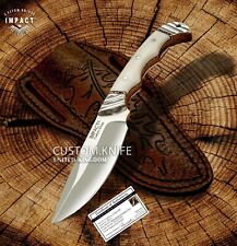 IMPACT CUTLERY RARE CUSTOM HUNTING SKINNING KNIFE ACRYLIC IVORITE HANDLE- 1571 picture
