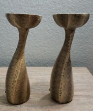 Vintage Pair Snakeskin Python Candle Holders by Luisa Robinson picture