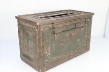 Vintage US WWII Metal 50 Cal. M2 Ammo Ammunition Can Box Flaming Bomb GWH picture