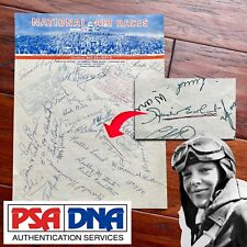AMELIA EARHART * PSA/DNA * Autograph 1935 NATIONAL AIR RACES  Stationery SIGNED picture