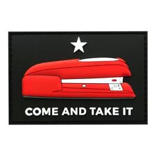 Come and Take It Red Stapler Hook Patch [3D-PVC Rubber- 3.0 X 2.0-Z8] picture