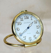 50s Spaulding & Co. Concord Swiss brass 8-day folding desk travel clock 15-jewel picture