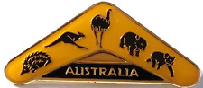 Australia Yellow Boomerang Souvenir Pin picture