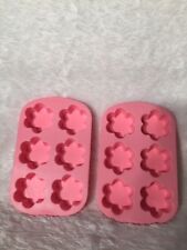 Wilton Silicone 2 Flower Crafting Soap Candy Jello Ice Molds picture