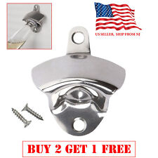 Stainless Steel silver Wall Mount Beer soda Bottle Opener with  Mounting Screws picture