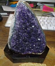 LARGE  AMETHYST CRYSTAL CLUSTER  CATHEDRAL GEODE FROM URUGUAY POLISHED picture