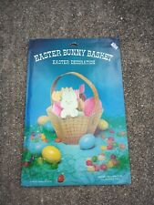 New Vintage Hallmark  Easter Decorations Easter Basket Paper 1984 1980's Decor picture