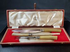 Harrods London G. H. Cutlers & Silversmiths Carving Set Horn Handle Stering picture