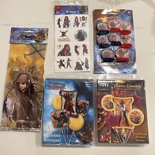 Pirates of the Caribbean Party Supply Lot Bags Balloons Tattoos Johnny Depp picture