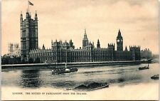 c1905 LONDON HOUSES OF PARLIAMENT FROM THE THAMES RAPHAEL TUCK POSTCARD 42-382 picture