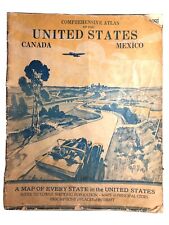 VTG 1935 Gallup Comprehensive Atlas of the United States Canada Mexico - Vintage picture