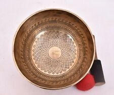 9.5 inches special flower of life singing bowl- Tibetan singing bowl set -mallet picture