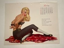 Original March 1953 Chiriaka Pinup Calendar Page Sexy Blond Matador Girl picture