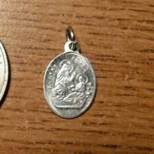 Three Vintage Petite Saint Anne and Guardian Angel Catholic Medal, New Old Stock picture