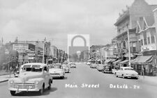 Main Street View Dekalb Illinois IL Reprint Postcard picture