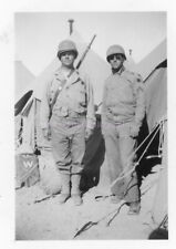 Small FOUND MILITARY PHOTO bw  MID CENTURY SOLDIERS 212 LA 86 J picture