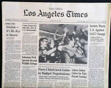 L.A. Lakers Beat Boston Celtics Bury Garden Ghost NBA 1985 L.A. Newspapers (3) picture