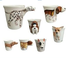 mug cup coffee tea ceramic porcelain dog 3D figurine miniature collectible gift picture