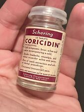 schering CORICIDIN medicine vintage bottle science pain picture