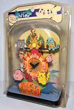 Vintage Tomy Pokemon Charizard Squirtle Pikachu Chansey Moving Clock Sealed picture