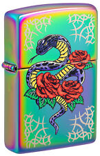 Zippo Rose Snake Tattoo Design Multi Color Windproof Lighter, 48395 picture