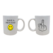 Have A Nice Day Coffee Mug Middle Finger Funny Cup for Milk Juice Tea Coffee picture