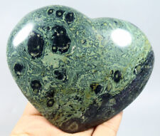 1.39lb EYE GREEN KAMBABA JASPER STROMATOLITE Crystal Heart Stone Healing picture