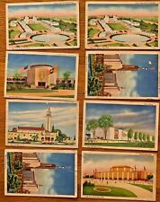 vtg 1939 New York World's Fair postcard LOT Art Deco architecture photo ephemera picture