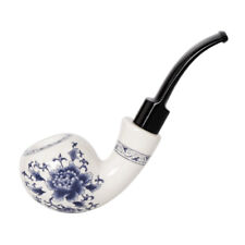 MUXIANG Ceramic Tobacco Pipe 9mm Bent Short Stem Smoking Pipe Acrylic Pipe Stem picture