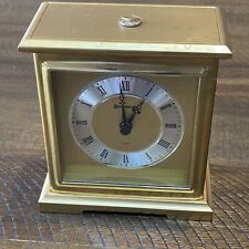 Benchmark Brass Desk Clock Quartz Battery Operated Working picture
