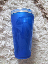 Rare Starbucks Hawaii Collection Rare Blue Tropical Leaf  16FL OZ Cold Cup picture
