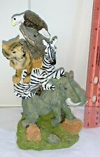 Animals of the African Plains Figurine Elephant Zebra Crocodile Collectible  picture