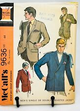 Vintage 1969 Men's Single or Double Breasted Jacket Sz 44 UNCUT picture