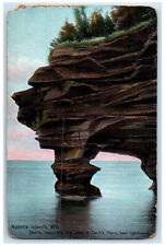 c1910 Devil's Island Big Arch Devil's Piano Apostle Islands WI Postcard picture