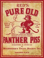 Red's Pure Old Panther Piss Alcohol Metal Sign picture