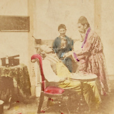 Dentist Giving Patient Gas Stereoview c1880 Dentistry Gassing Tooth Care C1443 picture