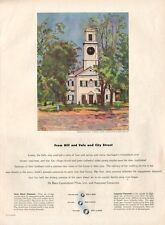 1944 DeBeers PRINT AD Diamond New England Church Art by Bernard Lamotte  picture