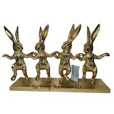 Rachel Ashwell the Farmhouse Gold Metal Easter Bunny Rabbit Sculpture Decor FP picture