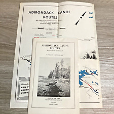 Adirondack Canoe Routes Guide 1968 with Large Folding Map Albany Edition of VTG picture