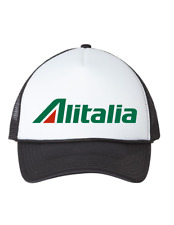Alitalia Italian Airline Logo Travel Souvenir Retro Vintage Trucker Hat Cap picture