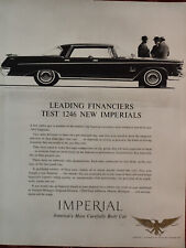Vintage 1962 Ad Chrysler Imperial America's Most Carefully Built Car picture