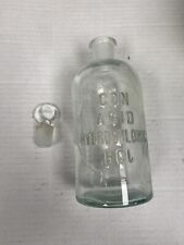 VINTAGE CON ACID HYDROCHLORIC HCL APOTHECARY BOTTLE with STOPPER - CHEMICAL picture